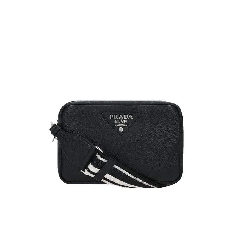 PP Leather Bag with Shoulder Strap in Black