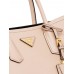 PP Small Saffiano Leather Double PP Bag in Powder Pink