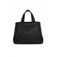 PP Medium Leather Tote Bag in Black
