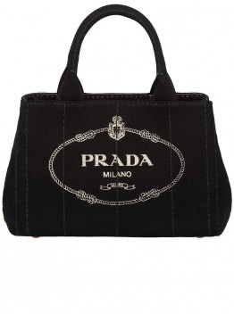 PP Small Cotton Canvas Tote in Black