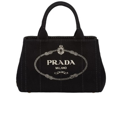 PP Small Cotton Canvas Tote in Black