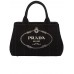 PP Small Cotton Canvas Tote in Black