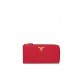 PP Large Saffiano Leather Wallet in Red