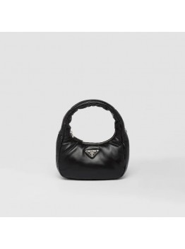 PP Soft padded nappa leather mini-bag – Black