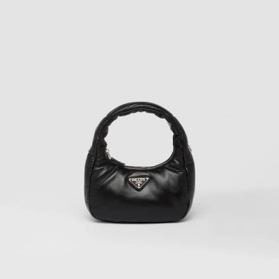 PP Soft padded nappa leather mini-bag – Black