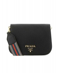 PP Leather Crossbody Bag in Black