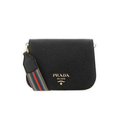PP Leather Crossbody Bag in Black