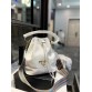 PP Saffiano Leather Bucket in White