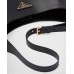 PP Large leather shoulder bag with topstitching – Black