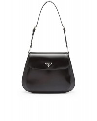 PP Cleo Brushed Leather Medium Shoulder Bag with Flap
