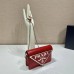 Pra Brushed Shoulder Bag Red For Women, Women’s Bags 6.7in/17cm 1BH189_ZO6_F02SB_V_5KO
