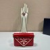 Pra Brushed Shoulder Bag Red For Women, Women’s Bags 6.7in/17cm 1BH189_ZO6_F02SB_V_5KO
