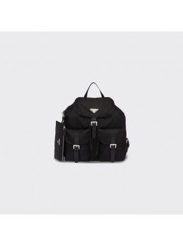 PP Re-Nylon medium backpack- Black