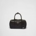 PP Small antique nappa leather top handle bag – Black