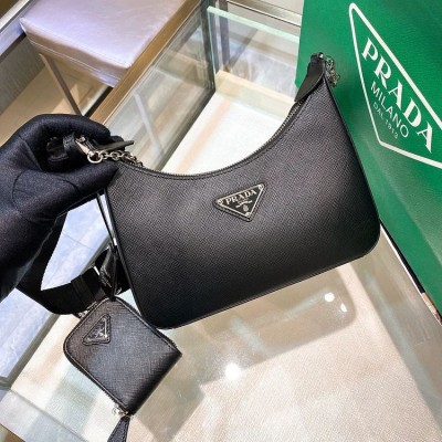 Pra Re-Edition 2005 Re-Nylon Mini Bag Black For Women, Women’s Bags 8.6in/22cm 1NE204_R064_F0002