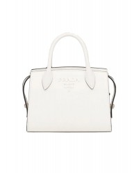 PP Saffiano Leather PP Monochrome Bag in White