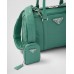 PP Medium antique nappa leather top handle bag – Sage Green