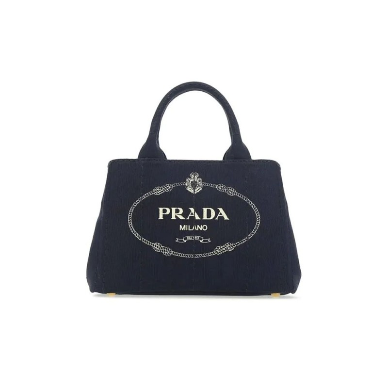 PP Small Cotton Canvas Tote in Navy