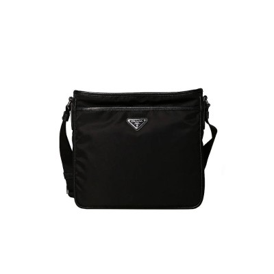 PP Messenger Nylon Bag in Black