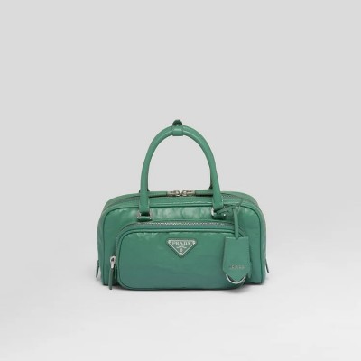 PP Antique nappa leather multi-pocket top-handle bag – Sage Green