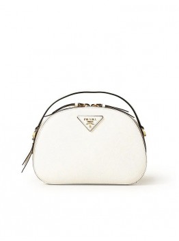 PP Saffiano Leather Odette Bag in White