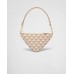 Embroidered fabric mini-bag – Beige/Chalk White