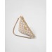 Embroidered fabric mini-bag – Beige/Chalk White