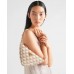 Embroidered fabric mini-bag – Beige/Chalk White