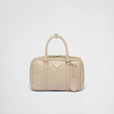 PP Medium antique nappa leather top handle bag – Desert Beige