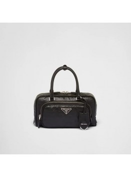 PP Antique nappa leather multi-pocket top-handle bag – Black