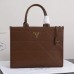 PP big size leather Symbole bag with topstitching