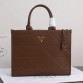 PP big size leather Symbole bag with topstitching