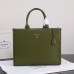 PP big size leather Symbole bag with topstitching