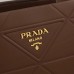 PP big size leather Symbole bag with topstitching