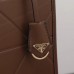 PP big size leather Symbole bag with topstitching