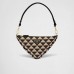 PP Embroidered fabric mini-bag – Black/Beige