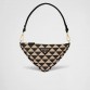 PP Embroidered fabric mini-bag – Black/Beige