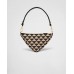 PP Embroidered fabric mini-bag – Black/Beige