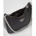 Padded nappa-leather PP Re-Edition shoulder bag – Black
