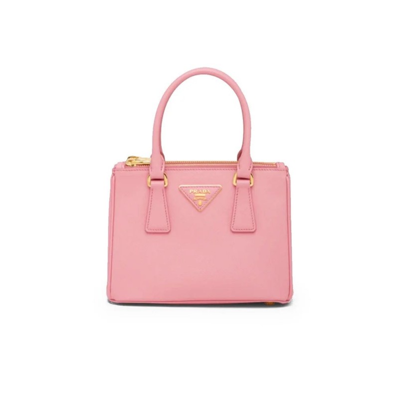 PP Galleria Saffiano Leather Micro-Bag in Petal Pink