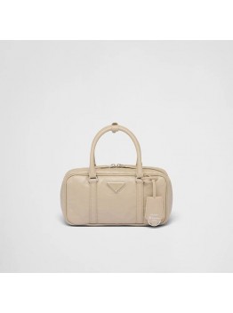 PP Small antique nappa leather top handle bag – Desert Beige