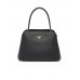 PP Medium Saffiano Leather PP Matin��e Bag in Black