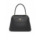 PP Medium Saffiano Leather PP Matin��e Bag in Black