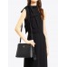 PP Medium Saffiano Leather PP Matin��e Bag in Black