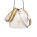 PP Leather Bucket Bag in White