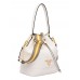 PP Leather Bucket Bag in White