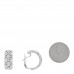 18K White Gold Diamond Granada Hoop Earrings