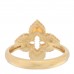 18K Yellow Gold Diamond Small Venetian Princess Flower Ring 53 6.25