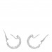 18K White Gold Diamond Granada Hoop Earrings