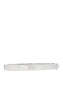 18K White Gold Diamond Medium Love in Verona Bangle Bracelet